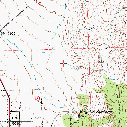 Topographic Map of Fayette Wash, UT