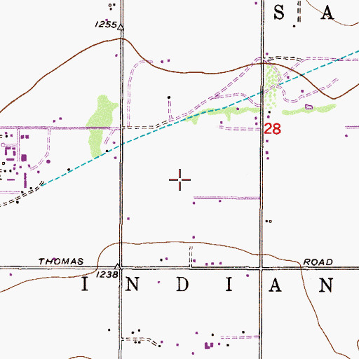 Topographic Map of Canal Caliche (historical), AZ