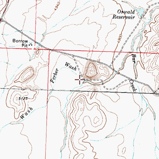 Topographic Map of Ferber Wash, UT