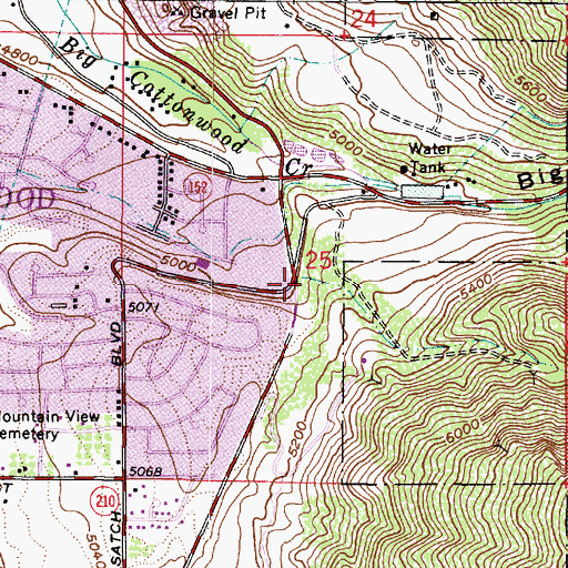 Topographic Map of Ferguson Canyon, UT