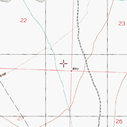 Topographic Map of Ferguson Desert, UT