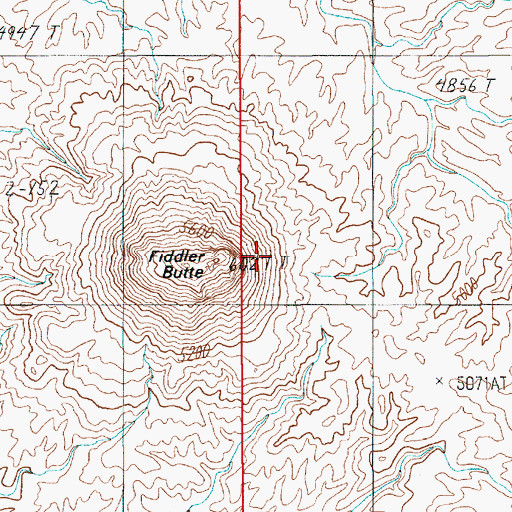 Topographic Map of Fiddler Butte, UT