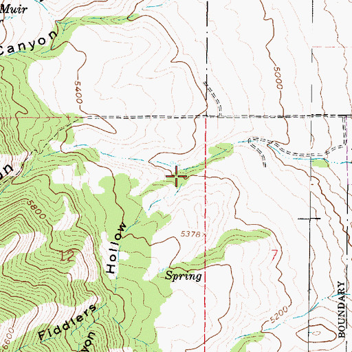 Topographic Map of Fiddlers Hollow, UT