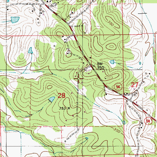 Topographic Map of Pine Acres, AL