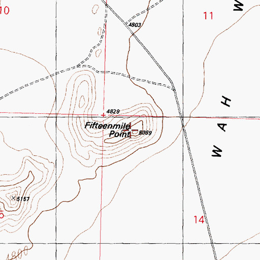 Topographic Map of Fifteenmile Point, UT