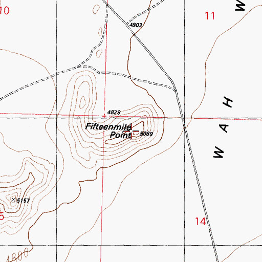 Topographic Map of Fifteenmile Point, UT