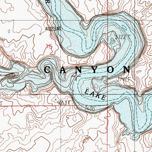 Topographic Map of Fiftymile Creek, UT