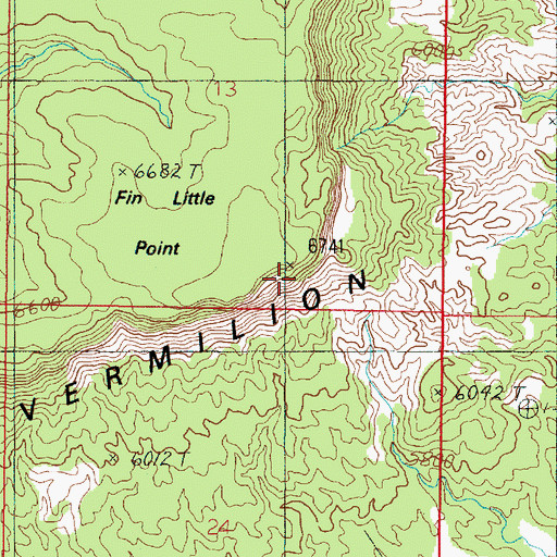 Topographic Map of Fin Little Point, UT