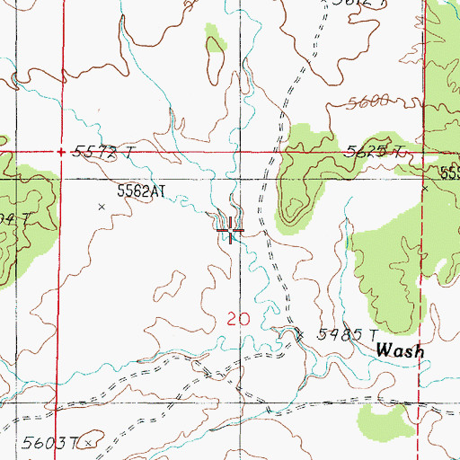 Topographic Map of Fin Little Wash, UT