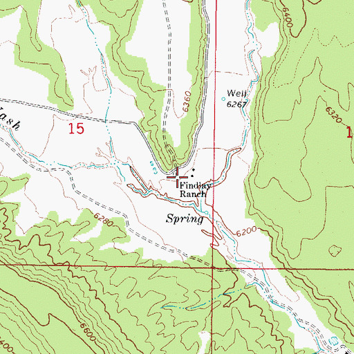 Topographic Map of Findlay Ranch, UT