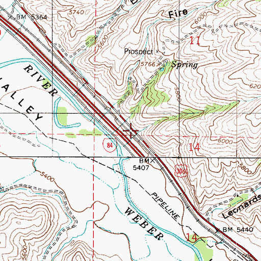 Topographic Map of Fire Canyon, UT