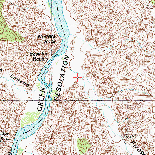 Topographic Map of Firewater Canyon, UT