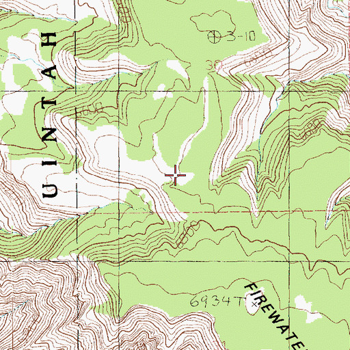 Topographic Map of Firewater Point, UT