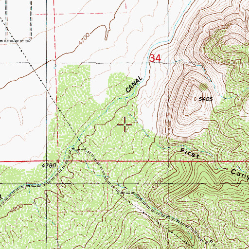 Topographic Map of First Canyon, UT