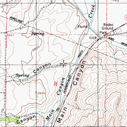 Topographic Map of First Canyon, UT