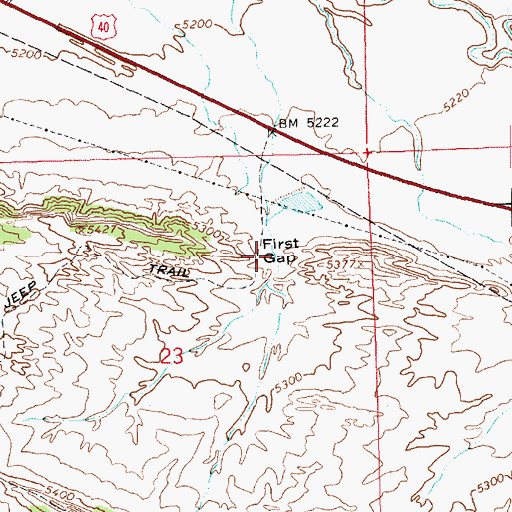 Topographic Map of First Gap, UT