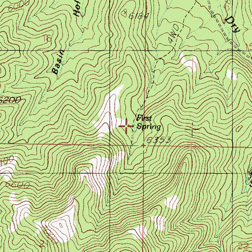 Topographic Map of First Spring, UT