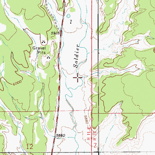 Topographic Map of Fish Creek, UT