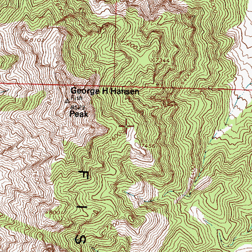 Topographic Map of Fish Springs Range, UT