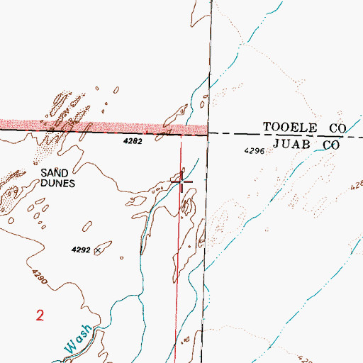 Topographic Map of Fish Wash, UT