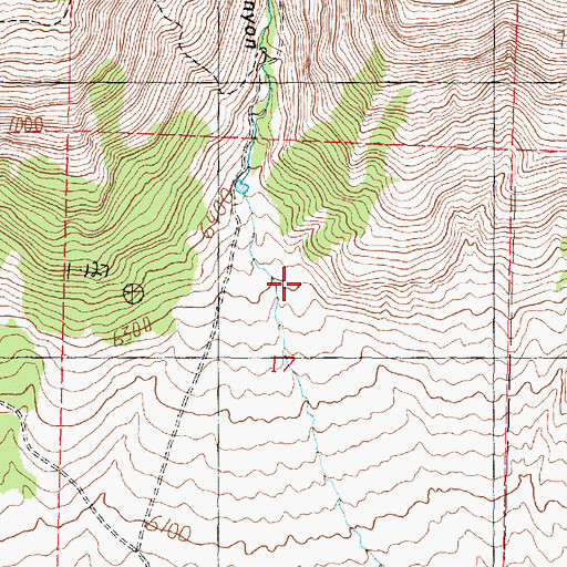 Topographic Map of Fisher Creek Canyon, UT