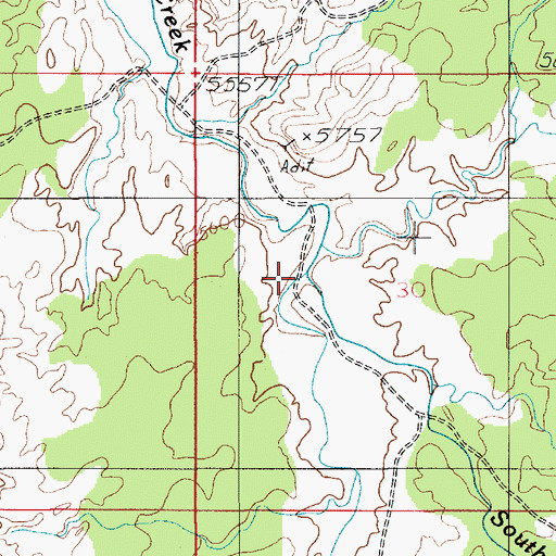Topographic Map of Five Canyon, UT