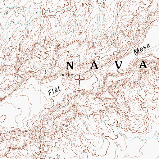 Topographic Map of Flat Mesa, UT