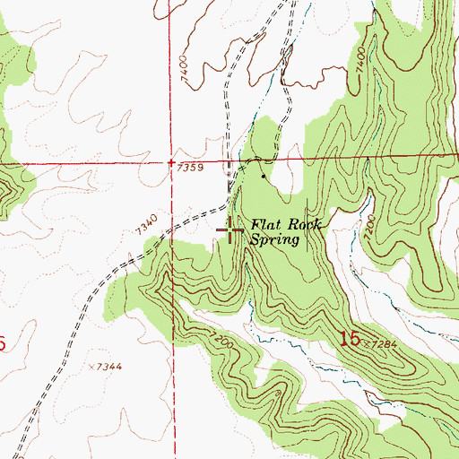 Topographic Map of Flat Rock Spring, UT