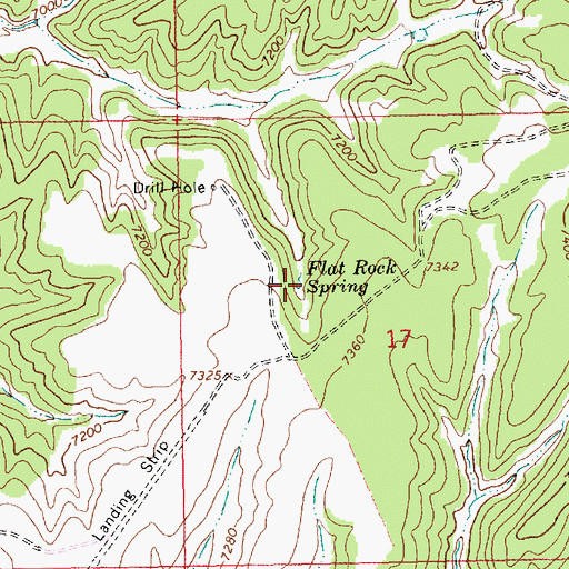 Topographic Map of Flat Rock Spring, UT