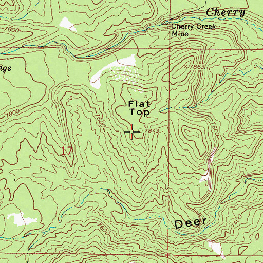 Topographic Map of Flat Top, UT