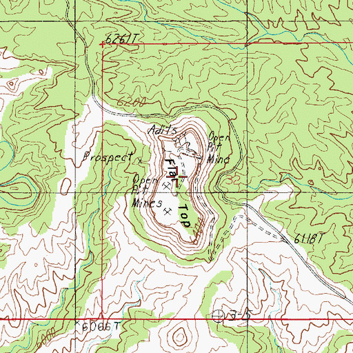 Topographic Map of Flat Top, UT