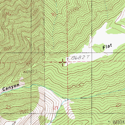 Topographic Map of Flat Top, UT