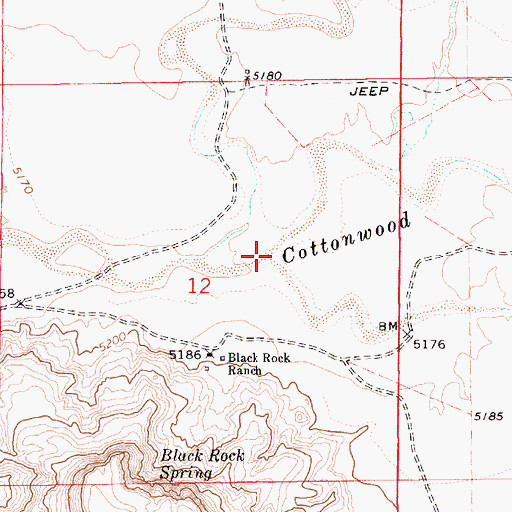 Topographic Map of Billy Wash, AZ