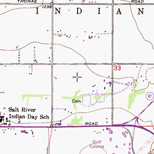 Topographic Map of Canal Camino (historical), AZ