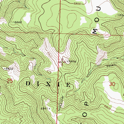 Topographic Map of Flat Top Mountain, UT