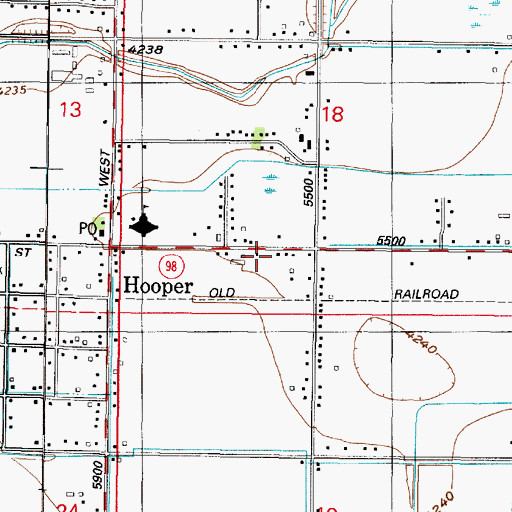 Topographic Map of Flinders Ditch, UT