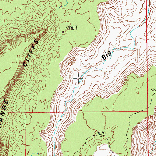 Topographic Map of Flint Cove, UT