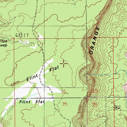 Topographic Map of Flint Flat, UT