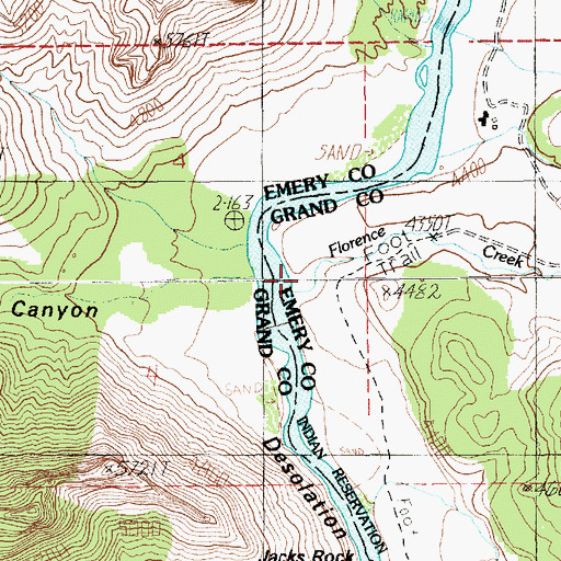 Topographic Map of Florence Creek, UT