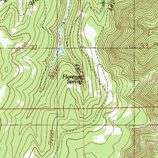 Topographic Map of Florence Spring, UT