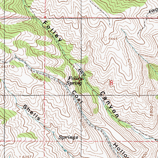 Topographic Map of Folley Spring, UT