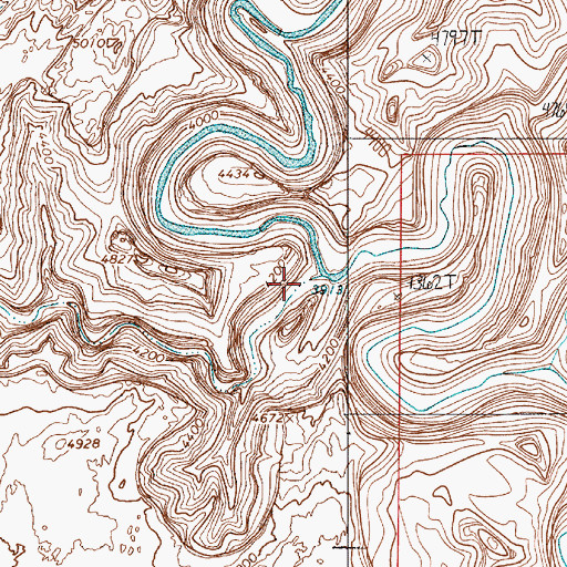 Topographic Map of Fools Canyon, UT
