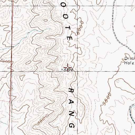Topographic Map of Foote Range, UT