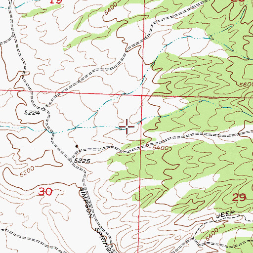 Topographic Map of Footes Canyon, UT