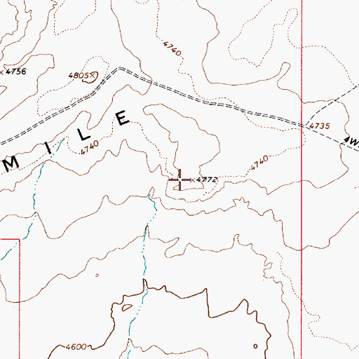 Topographic Map of Fortymile Ridge, UT