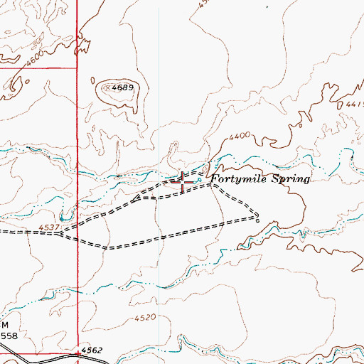 Topographic Map of Fortymile Spring, UT