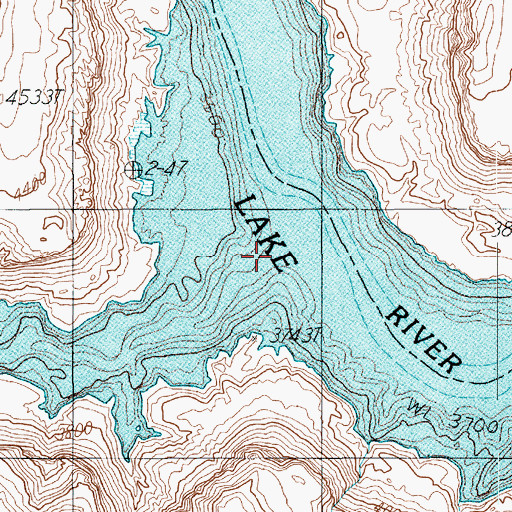Topographic Map of Fourmile Canyon, UT