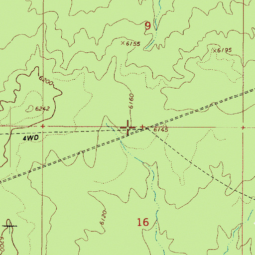 Topographic Map of Fourmile Bench, UT