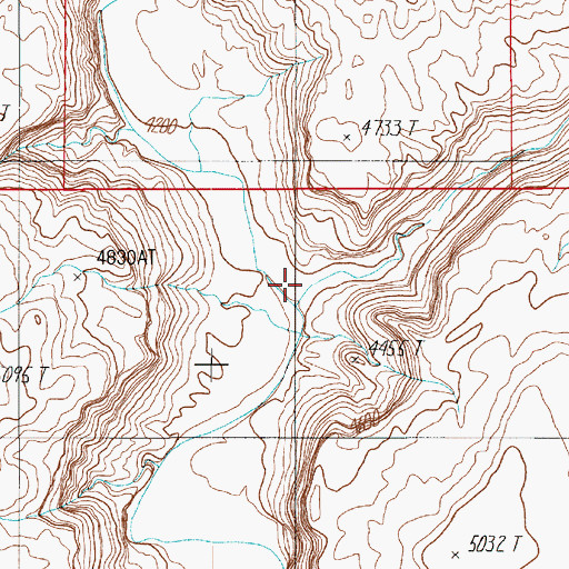 Topographic Map of Fourmile Canyon, UT
