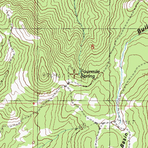 Topographic Map of Fourmile Spring, UT